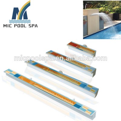 Stainless steel acrylic swimming pool piscine piscina havuz cascade fountain waterfall